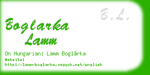 boglarka lamm business card